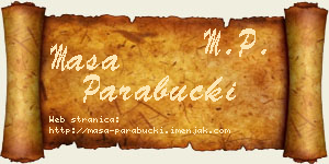Maša Parabucki vizit kartica